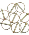 Heavy Duty Lynch Pin Locking Pin Kit for Trucks Trailers Mowers and ATVs Eight Piece Universal Ring Set Built Tough for Farm Utility Use with Durable Steel Construction and Easy Install, eight steel pins