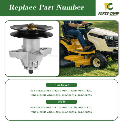 Heavy Duty 3 Pack Spindle Assembly With Pulley For 50 And 54 Inch Deck Riding Mowers And Zero Turn Tractors Replacing 618-04125A 618-04126A