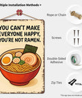 Dope Ramen Food Art Metal Sign 8x12 Tin Wall Decor with installation options for kitchen, office, or home use aluminum plaque