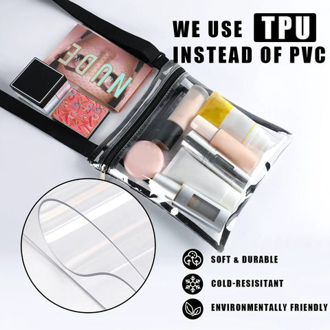 Clear Bag For Stadium Events See Through Purse For Women Transparent Tote With Inner Pocket Holds Phone Keys Wallet And Cosmetics Dope