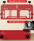 Door Hinge Jig For Doors And Frames Pro Grade Upgraded Adjustable Mortise Width Aluminum Alloy Template Kit For Router