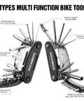 16 In 1 Foldable Bike Tool Kit For Cyclists, Portable Multitool With Allen Wrenches, Tire Levers, and Durable Steel Construction