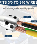 Heavy Duty 4000 Lbs Wire Puller With Four Slots For Electricians fitting 3/0 to 4/0 copper wires for utility-grade applications.