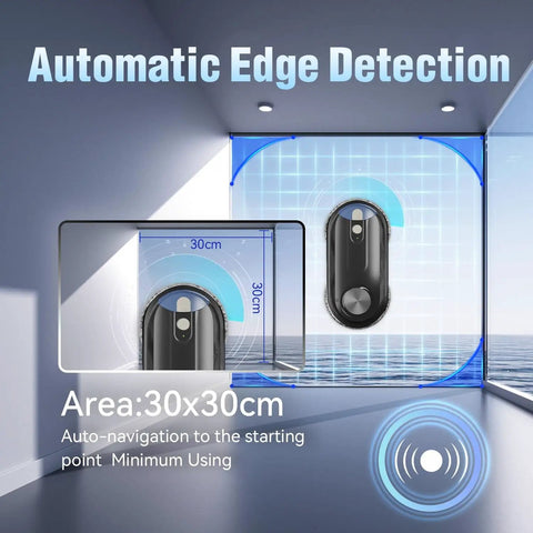 Window Cleaning Robot No Sweat With Dual Spray 3200 Pa Suction AI Path Planning And Edge Detection Remote Control Model X3