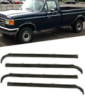 Premium Front Window Weather Strip Kit For 1987-1996 Ford Bronco Black Rubber Inner Outer Seal Sweep Trim That Kills Road Noise And Looks Absolutely Fresh While Keeping Your Ride Dry And Cool All Year Round for Ford Bronco door frames