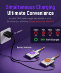 Charging adapter for 5.8GHz Wireless Guitar System With 24Bit 96KHz Audio Ultra Low 5ms Latency 100ft Range, showing battery indicator.