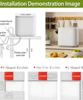 Installation demonstration of Space Saving Countertop Dishwasher With Responsive Touchscreen And Deep Clean Sterilization.