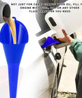 Long Neck Oil Funnel For Cars, Motorcycles, Boats And ATVs, Plastic Spill Saver Funnel With Extendable Spout, Fuel Transfer