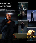 Two Pack Rechargeable LED Headlamp With Motion Sensor For Hands Free Night Runs, exploring night scenes, lightweight waterproof use