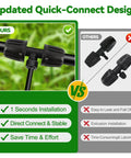 8-Pack 1/2 To 1/4 Inch Drip Irrigation Fittings Barbed Tee Quick Connector Kit comparison of installation types