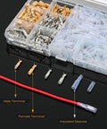 3.9mm Bullet Connectors Set For 22-16 AWG Wire, Brass Male And Female Terminals With Insulation Sleeves