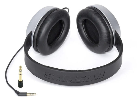 Premium Closed Back Studio Headphones Featuring 40Mm Rare Earth Drivers Deliver Next Level Isolation And Dope Crystal Clear Audio Mix Naturally For Tracking Or Just Chilling In Style Comes With 1/8 To 1/4 Connector In Black, showing the black cushion over-ear pads