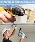Cuthollow Professional Drywall Router Bits Set For Smooth Cuts And Perfect Edges On Plasterboard Projects To Make Your Renovation Work Super Easy And Totally Rad, tools in use on drywall and wood.