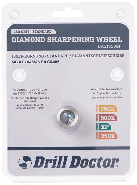 180 Grit Diamond Replacement Wheel For 350X XP 500X And 750X Sharpeners in clear packaging on white background.