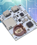 Plug And Play Serial Data Logger That Acts As A Nifty Usb To Memory Card Recorder Featuring Dual Type C Ports Onboard Rtc Clock Cr1220 Backup Battery Smooth Up To 128gb Storage And Seamless Timestamp Txt File Archiving Slick Build Quality close-up view of circuit board with dual USB ports and RTC clock battery