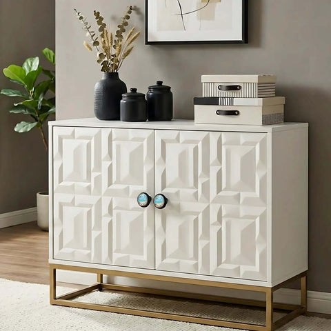 White cabinet with geometrical design featuring Set Of 4 Acrylic Beach Dolphin Cabinet Knobs Round Drawer Pulls For Kitchen Dresser Wardrobe