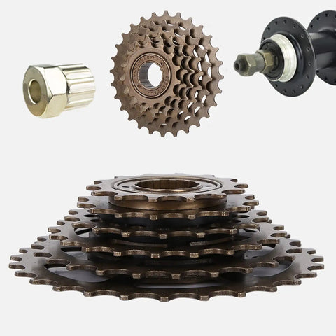 6 Speed Mountain Freewheel Sprocket with Metal Construction for Smooth Chain Rotation, Antirust and Antiwear Gear