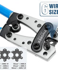Battery Cable Lug Crimping Tool Kit For AWG 10 To 1/0 With 64 Ring Terminals And 110 Heat Shrink Tubing Heavy Duty Electrical Crimper Set