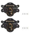 Dope Zinc Alloy Vintage Jewelry Box Latch With Antique Bronze Finish, rustproof retro hasp set with screws