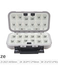 Double Sided Waterproof Tackle Storage Box With 16 Compartments, Heavy Duty Latch, Fishing Lure Organizer, open showing compartments