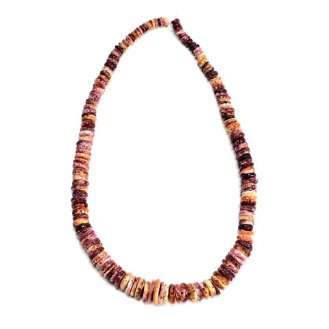 Hella Vibrant Spiny Oyster Shell Beads Graduated Rondelle Disc Shape Natural Purple Beige Gemstone Loose Spacer Strand For Jewelry Making Diy Bracelet Necklace Crafting