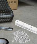 Beefy Stainless Steel Corner Brackets for Stable Connections 10 Pack Heavy Duty Metal Corner Braces With Screws on floor