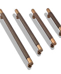 Antique Brass Knurled Cabinet Pulls Set, 10 Pack, 3.75 Inch 96mm Kitchen Cabinet Handles displayed in size variety