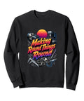 Cool CNC Vise Gauge Square For Machinist Men Gift Classic Fit Comfortable Sweatshirt With Ribbed Collar And Seamless Body front view with colorful graphics.