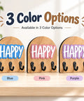 Personalized Wall Hook With Custom Name, Sweet Three Hook Wall Mounted Organizer For Backpacks And Coats, Rad Entryway Storage Rack For Hats And Bags, Totally Sick Modern Home Decor In Vibrant Pink - Three color options displayed.