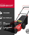 EasyDrive 21-Inch Self Propelled Gas Lawn Mower With 170cc 4-Stroke OHV Engine, Rear Wheel Drive, with USA logo