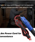 Smooth Operating Corded Electric Screwdriver Featuring Adjustable Torque And Ergonomic Non Slip Grip For No Sweat Drywall Repairs And Quick Furniture Assembly Jobs with 1.8m power cord.