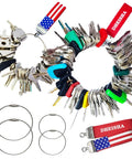 All-in-One 115 Piece Full Range Master Equipment Keys Set For Heavy Machinery shown in a complete ring layout.