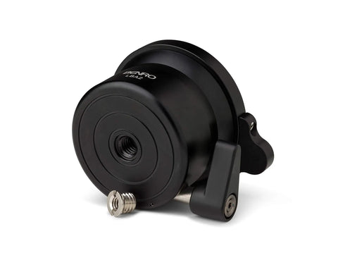 Smooth Camera Leveling Base For Universal Tripods And Video Heads Featuring Easy Turn Dial and Secure Lock Knob close-up image.