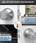 Keyless Digital Door Lock Set For Home And Locker Satin Nickel Finish 3 Pack waterproof feature and temperature range display