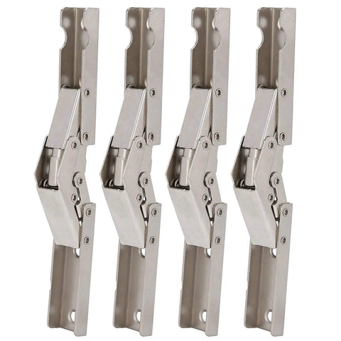 Four Pack Bridge Shaped Cabinet Hinges With Heavy Duty 10kg Capacity, Soft Close, Cold Rolled Steel Plated, side view close-up