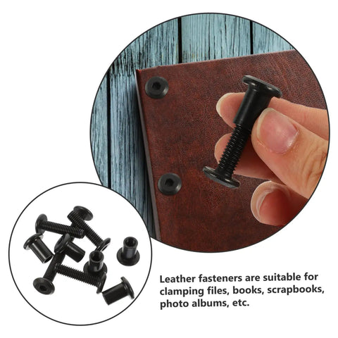 Badass Stainless Steel Chicago Binding Screws M6 X 25 Millimeter With Secure Cap Nuts in hand for DIY projects.