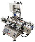 Heavy Duty Smooth Operator Double Nozzle Paste Filling Machine Stainless Steel Piston 10 To 100 Milliliter Capacity 8Mm Nozzle 50L Hopper Zero Mess For Honey Jam Sauce And Cosmetics 110V with dual heads and control panel.