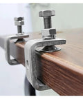 Heavy Duty Stainless Steel C Clamps For Welding And Construction Projects Secure Grip 16-25Mm Silver Finish durable clamp on wood surface