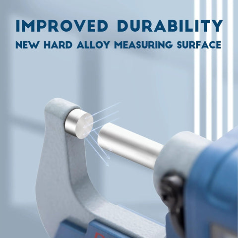 Digital Outside Micrometer 2 To 3 Inch With Carbide Tip, Pro Grade Precision Measuring Tool showcasing improved durability.