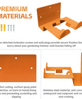 Heavy Duty Garage Tool Organizer Wall Mount Hanger For Weed Eaters Trimmers And Hedge Trimmers 2 Pack, orange metal brackets