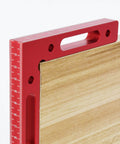 Aluminum Alloy 90 Degree Positioning Square Right Angle Clamp for Woodworking, 4.7 by 4.7 Inch Corner Tool with red finish, holding wood