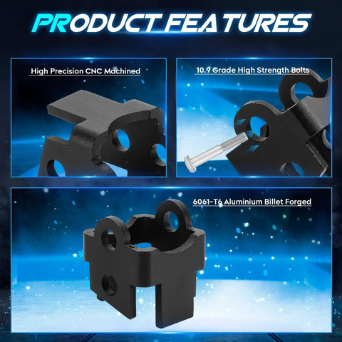2 Inch UTV Full Bracket Lift Kit for CanAm Defender with high precision CNC machined parts and high strength bolts