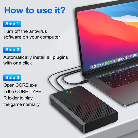 14TB Retro Gaming External Hard Drive Preloaded With 98,000 Games Plug And Play For Seven Classic Systems 9,800 3D Titles And Over 1,000 High End PC Games USB 3.1 Portable Drive For Windows PCs 7 8 10 11 connected to laptop