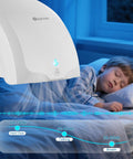 Wall Mounted Hand Dryer 1600W For Bathrooms Automatic High Speed Warm Wind Drying 110V shown near sleeping child in bed