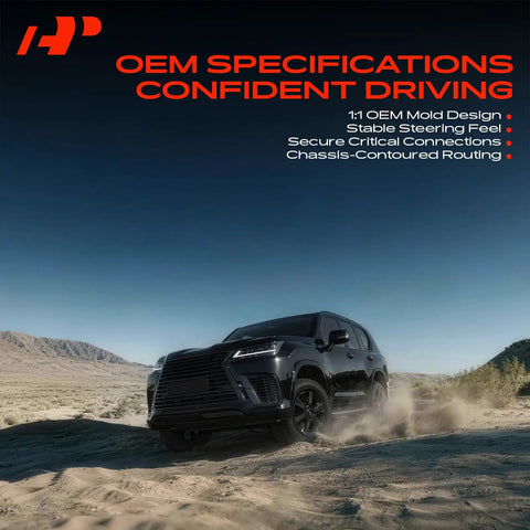 SUV driving off-road showcasing OEM design and confident steering capability.