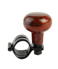 Woodgrain Steering Wheel Spinner Knob Universal Fit For All Vehicles Quick Install Smooth Turns with power handle, alloy body