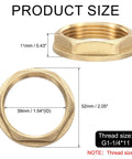 Real Deal Brass Faucet Lock Nut With Silicone Washer For G1 Female Pipe Threading Heavy Duty Kitchen Basin Sink Plumbing Tight Seal And Zero Hassle Install, dimensions 52mm outer diameter, 39mm inner diameter.