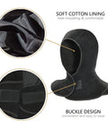 Flame Retardant Welding Hood With Neck Drape Leather Cap For Head, Eye And Neck Protection, Pro Grade, Soft Lining, Buckle Design