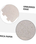 Close-up of Heat Resistant Mica Plates For Microwave Ovens 5 Pack Universal Waveguide Cover Insulation Sheets with unburred edge