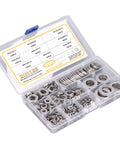 450Pcs Flat Washer Assortment Kit 304 Stainless Steel Washers M3 Through M16 in One Handy Set Rust Resistant for Automotive Electrical Marine DIY